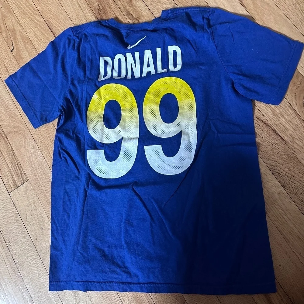 Youth Los Angeles Rams Nike Royal Super Bowl LVI Aaron Donald & #99 T-Shirt